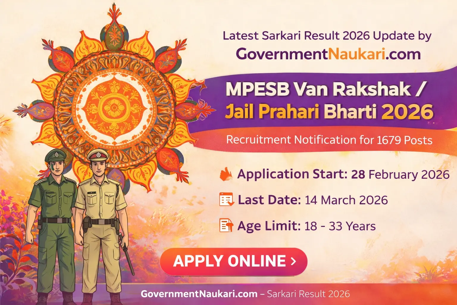 MPESB Van Rakshak & Jail Prahari Recruitment 2026 Online Form