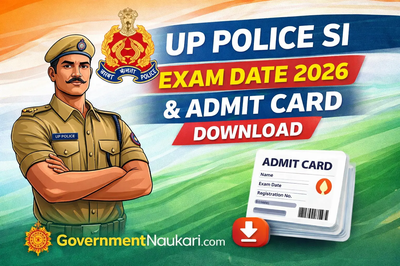 UP Police SI Exam City Details 2026 | Admit Card