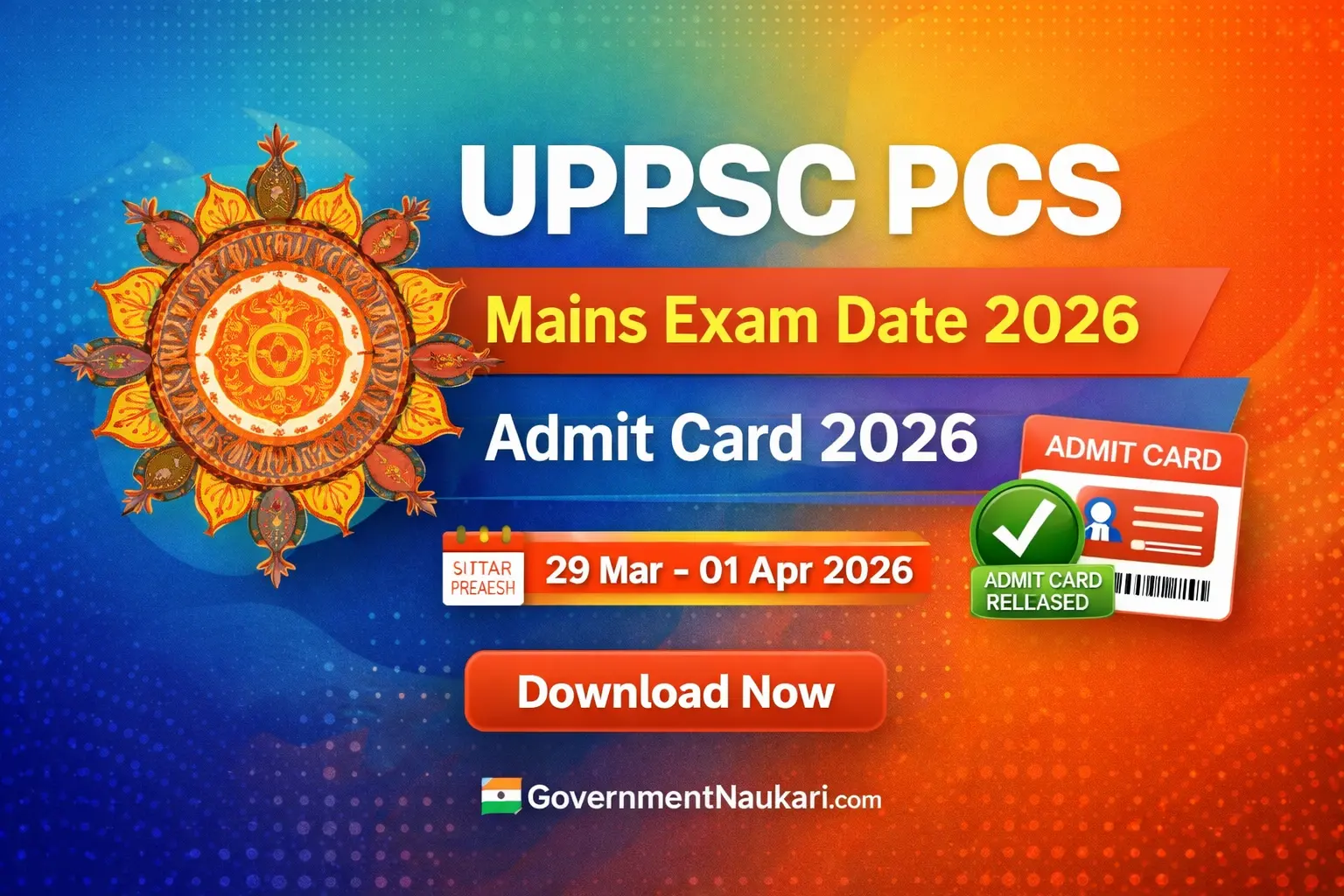 UPPSC PCS Mains Exam Date 2026 Out